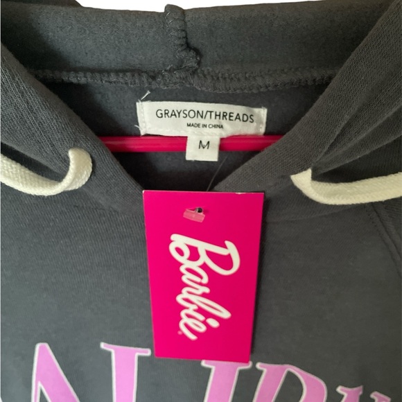 Malibu Barbie Women’s Gray Hoodie size Medium NWT - Picture 3 of 4